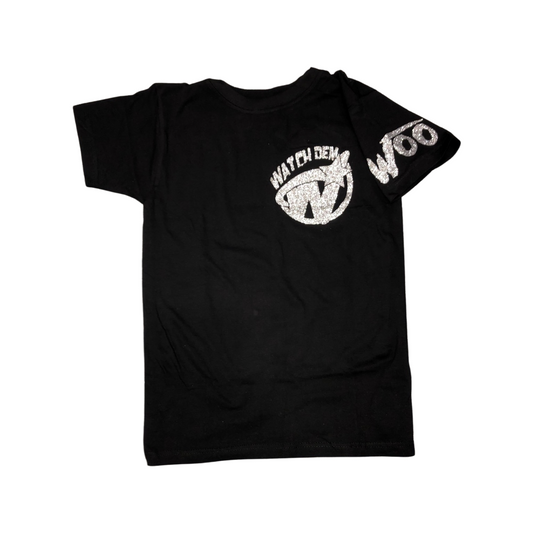 Watch Dem tee (BLACK & SILVER)